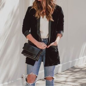 BB Dakota Black Velvet Blazer